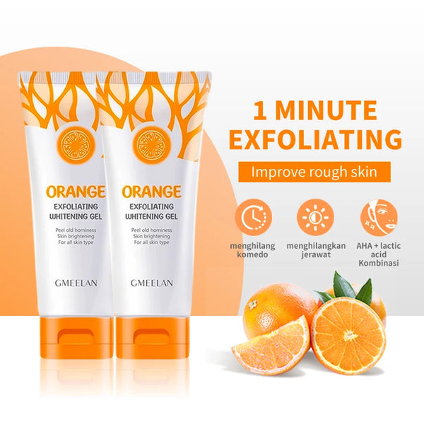 Orange Exfoliating Gel – 50g Brightening and Moisturizing Facial Scrub for Skin Repair and Deep Cleansing