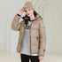 Fashion Winter Hooded Down Cotton Jacket for Women – Warm, Thick, Waterproof Long Parka Coat with Pockets – Casual Black Overcoat for Winter
