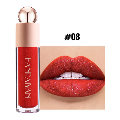 QIBEST Diamond Glitter Liquid Lipstick – Long-Lasting, Moisturizing & Waterproof Shimmer Lip Gloss