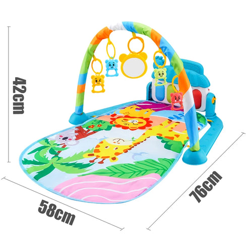 Kick and Play Piano Tummy Time Mat – Multi-Stage Baby Gym with Music & Lights