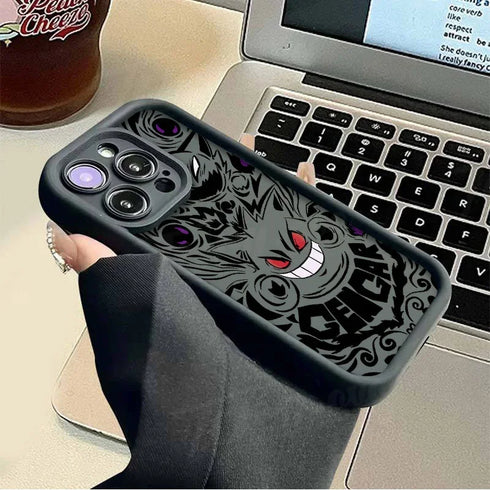 Luxury Gengar Phone Case for iPhone 15 to SE - Soft Silicone Shockproof Back Cover