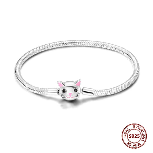 925 Sterling Silver Heart Charm Bracelet with AAA Zircon – Trendy and Elegant Jewelry for Women, Perfect for Parties & Special Occasions