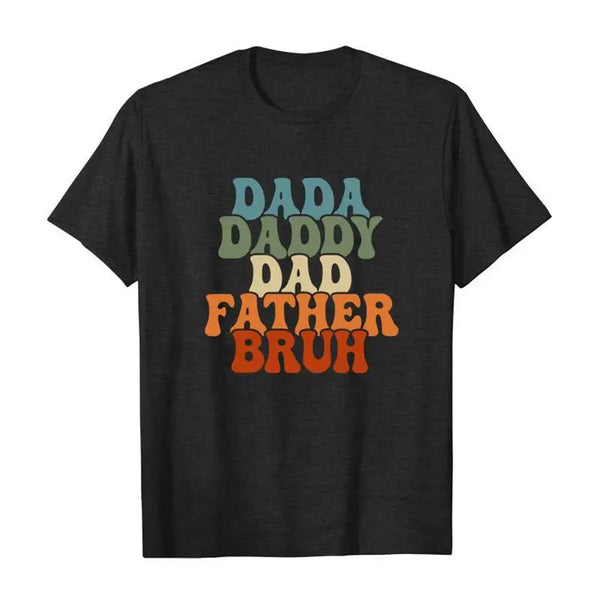 Father's Day Letter Print Best Dad Ever Tshirt Summer Casual Loose Fathers Day Gifts Tshirt With Short Sleeve From Daughter For