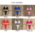 Women's Side Tie Thong Bikini Set-Bandage Style Swimsuit