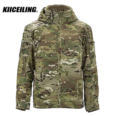 KIICEILING MP-K4 Tactical Hiking Jacket – Winter Camouflage Waterproof Windbreaker for Men and Women