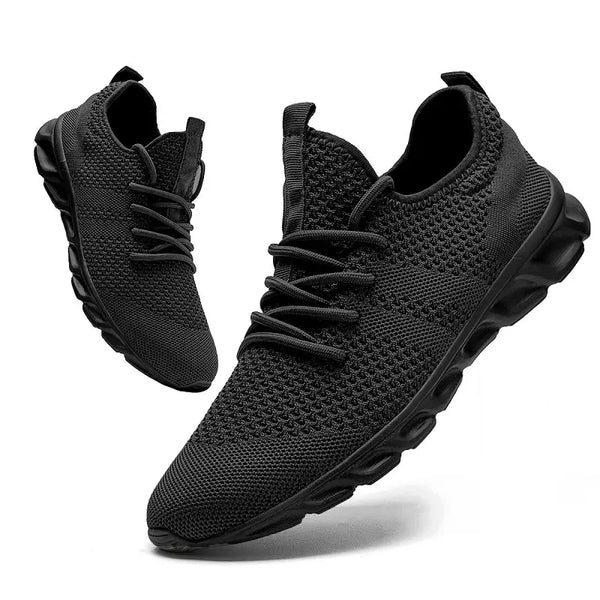 Men Black Breathable Running Shoes
