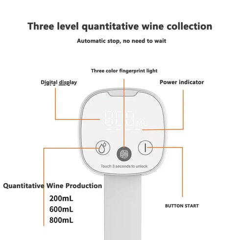 Electric Wine Separator - Aerating Wine Decanter - Bar Wine Pump Pourer