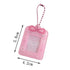 1PC Cartoon Bow Acrylic Hard Card Holder Kawaii Frame 1 inch Photo Card Holder Keychain Card Protctive Case