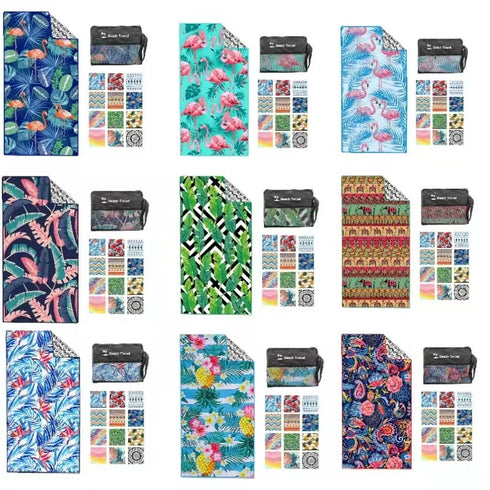 180*80CM Double-sided Fleece Quick-drying Printing Beach Towel Adult Swimming Bath Towel Quick-drying Beach Towel For Picnic