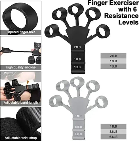 Silicone Grip Training and Finger Exercise Stretcher Hand Strengthener Grip
