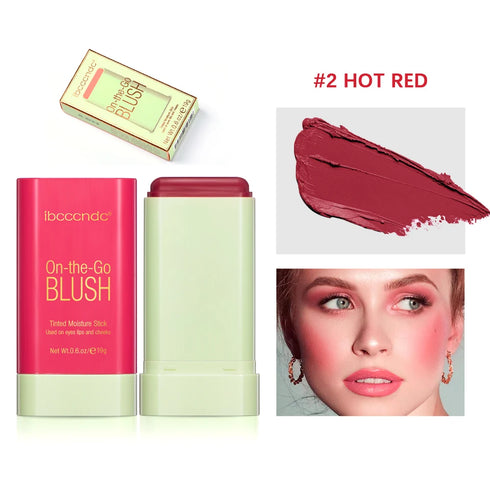 Long-Lasting, Lightweight, and Buildable Cream Blush Stick for Cheeks, Lips, and Eyes – Matte and Dewy Finish for Natural, Vibrant Makeup