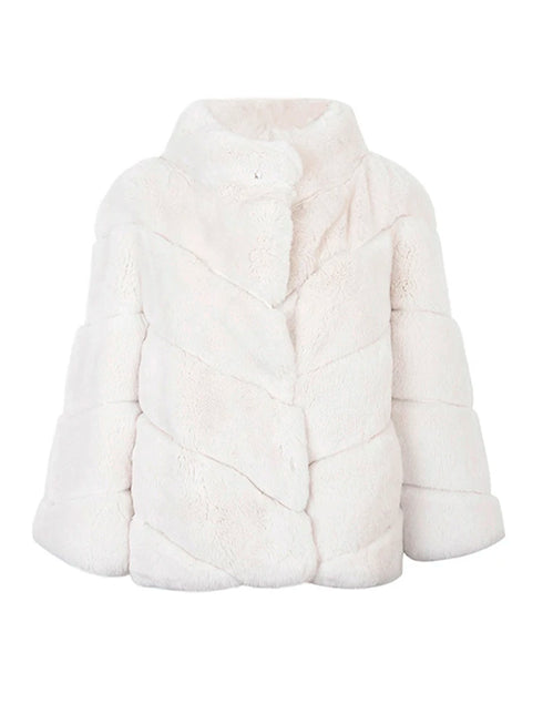 Luxurious Women’s Real Rex Rabbit Fur Coat – Perfect Winter Warmth and Style
