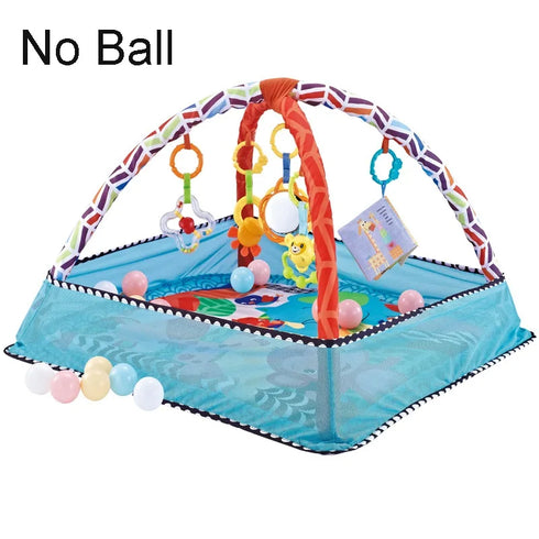 Soft Baby Play Gym with Interactive Hanging Toys – 80x80x50CM