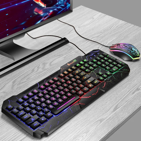 Office Gaming Keyboard & Mouse Set-Luminous Mechanical Feel Peripheral