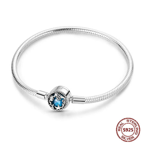 925 Sterling Silver Heart Charm Bracelet with AAA Zircon – Trendy and Elegant Jewelry for Women, Perfect for Parties & Special Occasions