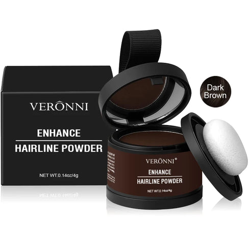 Instant Black Root Touch-Up and Natural Hairline Shadow Filler – Waterproof, Long-Lasting, Easy-to-Apply Powder Formula for Hair Coverage and Density Enhancement – 1 Full-Size Unit