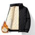 Men’s Autumn Winter Fleece-Lined Jacket | Warm Cotton-Padded Plus Size Casual Loose-Fit Coat