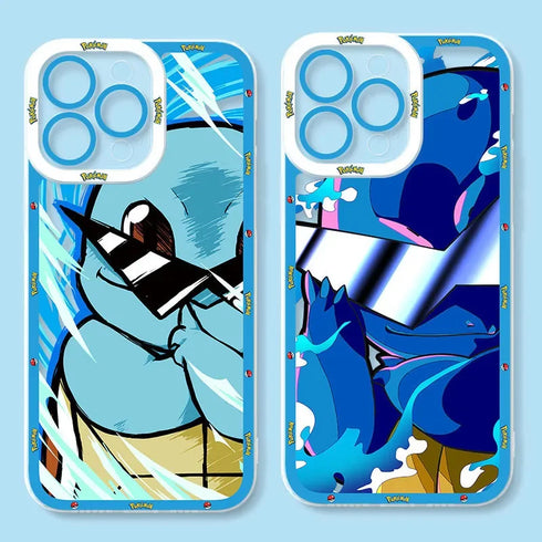 Luxury Pokemon Silicone Case for iPhone 15, 14, 13, 12, 11 Pro Max, XR, XS, X, 8, 7, SE