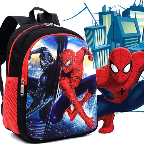 Disney Spiderman & Captain America Backpack for Kids - Cartoon School Bag for Boys