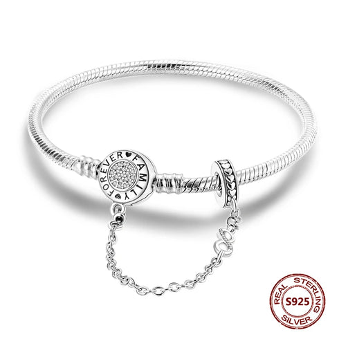 925 Sterling Silver Heart Charm Bracelet with AAA Zircon – Trendy and Elegant Jewelry for Women, Perfect for Parties & Special Occasions