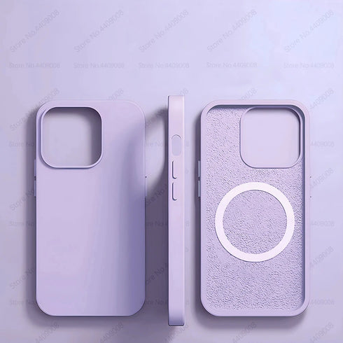 Liquid Silicone Magnetic Cases For iPhone 15 14 11 13 12 Pro Max Plus For Magsafe Case Wireless Charge Cover Phone Accessories
