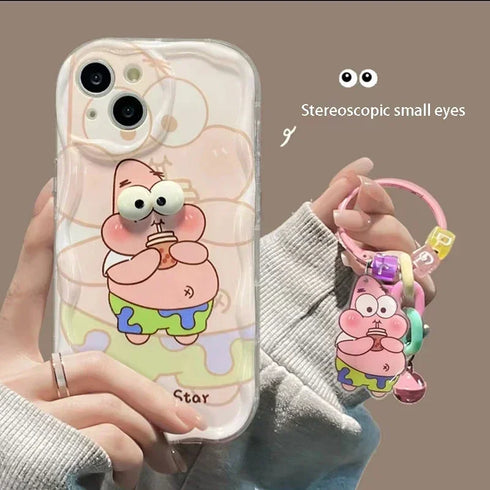 3D Lovely SpongeBob Clear Case for iPhone (Various Models) - Soft TPU Cover