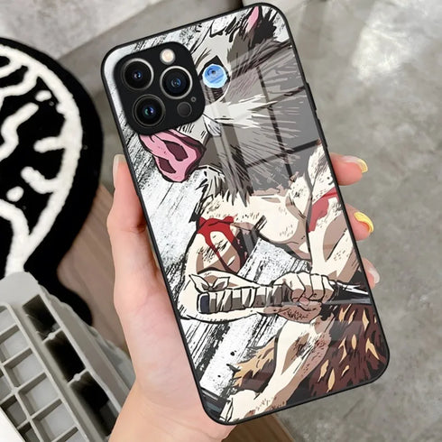 Anime Demon Slayer Phone Case For IPhone- Glass Design Cove