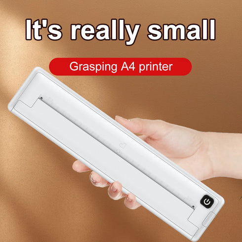 Inkless Wireless A4 Mini Thermal Printer- Bluetooth-compatible