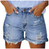 Women's Ripped Jean Shorts-Summer Denim Pocket Shorts
