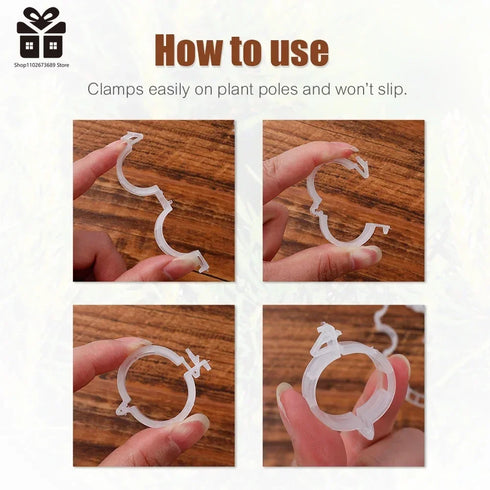 150/50 Pcs Plastic Plant Support Clips - Reusable Vine & Grafting Fixing Tool for Plants