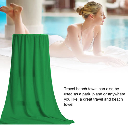 Microfiber Bath Towels Solid Color Bath Towels Microfiber Pool Towels-Lightweight Quick Dry Beach Towel For Women And Men