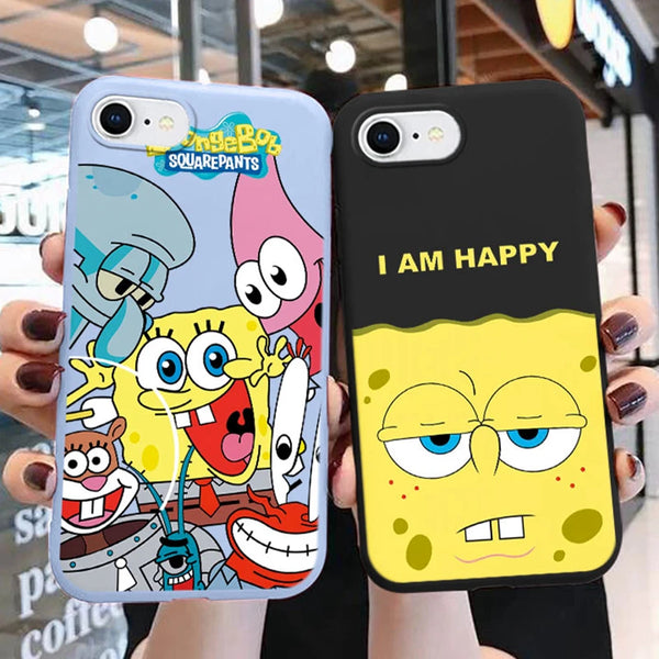 Funny Cartoon Phone Case for iPhone SE, 8, 7, 6 Series - Silicone TPU Phone Cover