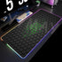 Large RGB Mouse Pad- XXL Geometric Desk Pad-LED Gaming Mouse Pad