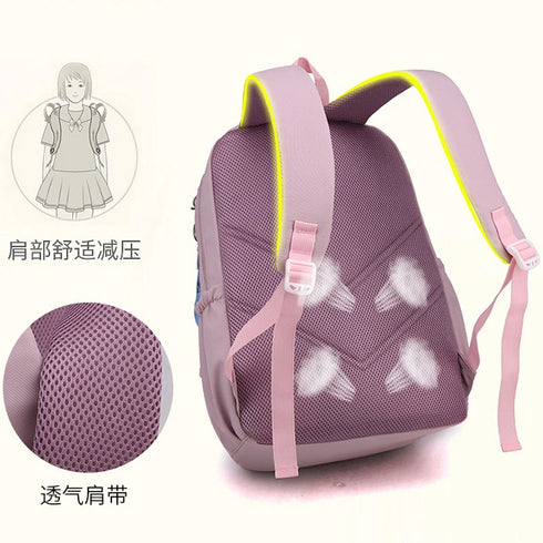 Girl's Pink School Backpack - Stylish and Functional Bag for Women - Primary and High School Bag