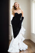 Stunning Strapless Sequin Mermaid Dress with Ruffled Organza