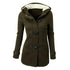 Women’s Hooded Cotton Winter Coat - Classic Cow Horn Button Jacket with Leather Buckle for Timeless Style