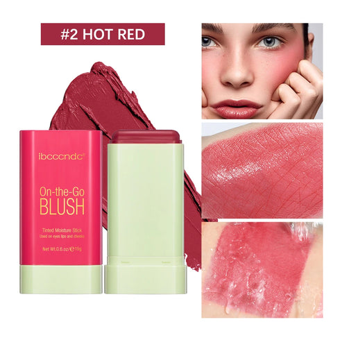 Long-Lasting, Lightweight, and Buildable Cream Blush Stick for Cheeks, Lips, and Eyes – Matte and Dewy Finish for Natural, Vibrant Makeup