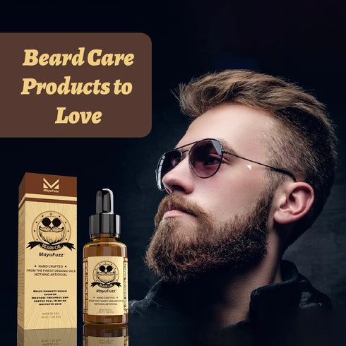 Beard Growth Serum - Facial Hair Care Treatment for Men - Increases Beard Thickness and Volume MayuFuzz