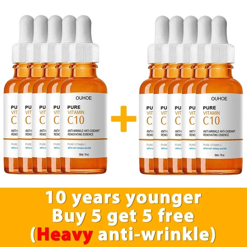 Vitamin C Serum 10ml – Dark Spot Corrector, Anti-Aging Brightening Gel Essence for Smooth and Even Skin Tone