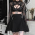 Punk Style Lace-Up Mini Skirt - Edgy A-Line Design for All Seasons