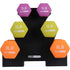 Neoprene Dumbbell Set with Rack - 2, 3, 5, 8, 10 lbs for Home Exercises