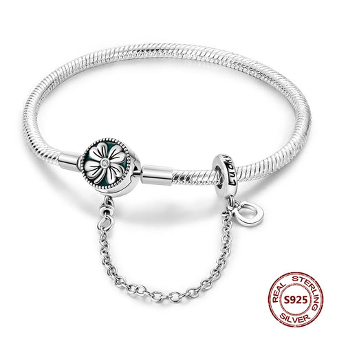 925 Sterling Silver Heart Charm Bracelet with AAA Zircon – Trendy and Elegant Jewelry for Women, Perfect for Parties & Special Occasions