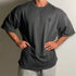 New Summer Oversized Men's T Shirt-Cotton Solid Half Sleeve Top