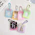 1PC Cartoon Bow Acrylic Hard Card Holder Kawaii Frame 1 inch Photo Card Holder Keychain Card Protctive Case
