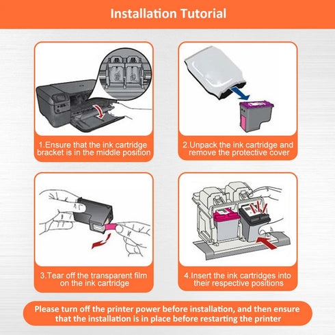 ICEHTANK Replacement For HP 304XL Ink Cartridge For HP304 Deskjet 3755 3758 Envy 5000 5010 5012 5014 5020 5030 5032 5034 5052