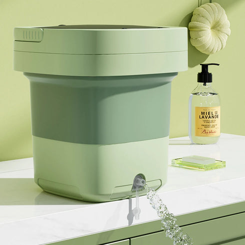 6L-11L Portable Washing Machine-Ultrasonic Mini Washer Folding Large Capacity Clothes Spin Dryer Bucket