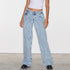 Women's Vintage Wide-Leg Denim Jeans – Low-Waist Loose-Fit Summer Pants