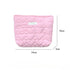 Women Girls Cute Makeup Bag Cotton Cosmetic Bag with Zipper Pouch Simple Portable Large Capacity Storage Bag Fashion Clutch