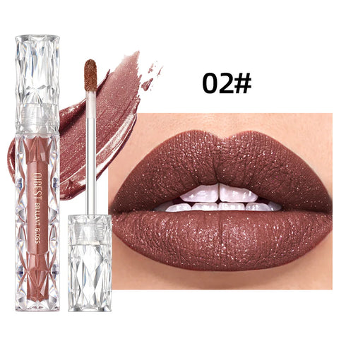 QIBEST Diamond Glitter Liquid Lipstick – Long-Lasting, Moisturizing & Waterproof Shimmer Lip Gloss