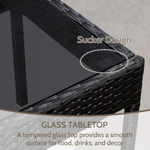 FDW 4 Piece Outdoor Patio Furniture Set - Rattan Wicker Sofa & Chairs for Garden